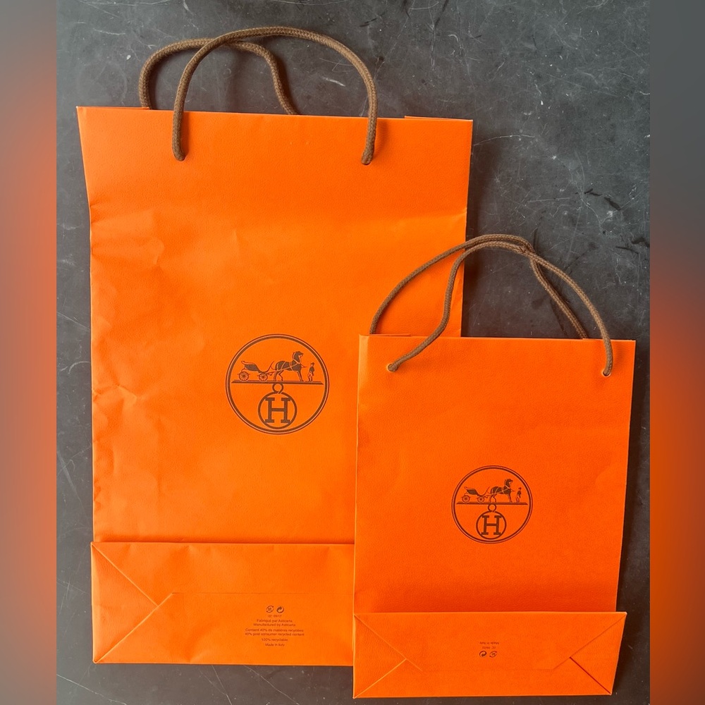 2 Hermes shopping bag